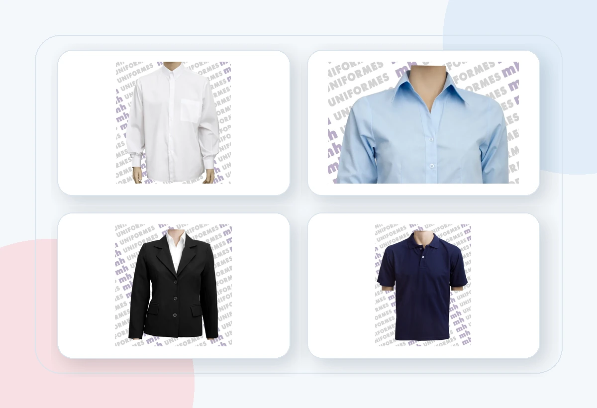 Camisas, blazer e polo da linha social da MH Uniformes
