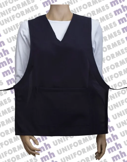 Avental Bata Em Oxford Azul Marinho - MH Uniformes