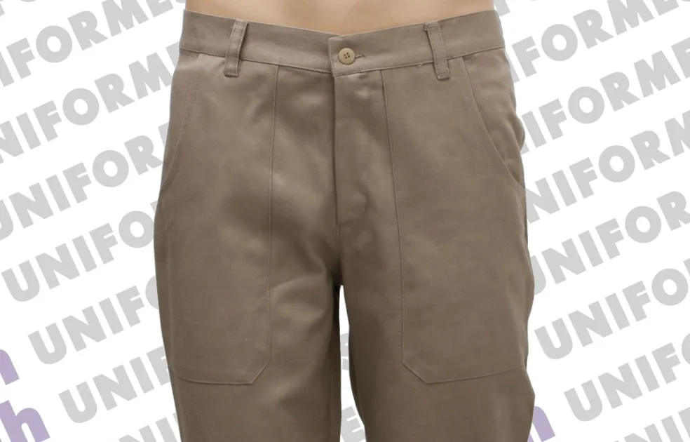 Bermuda 1/2 Elástico Brim Caqui - MH Uniformes