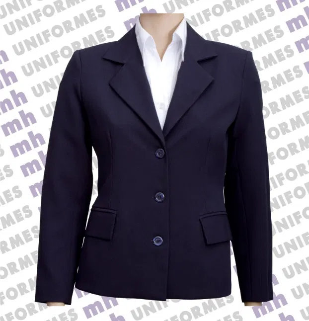Blazer Social Feminino Azul Marinho - MH Uniformes