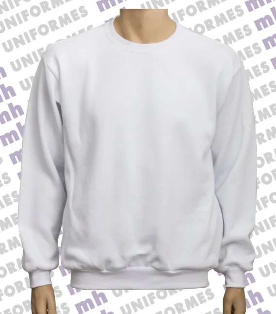 Blusa De Moletom Branca - MH Uniformes