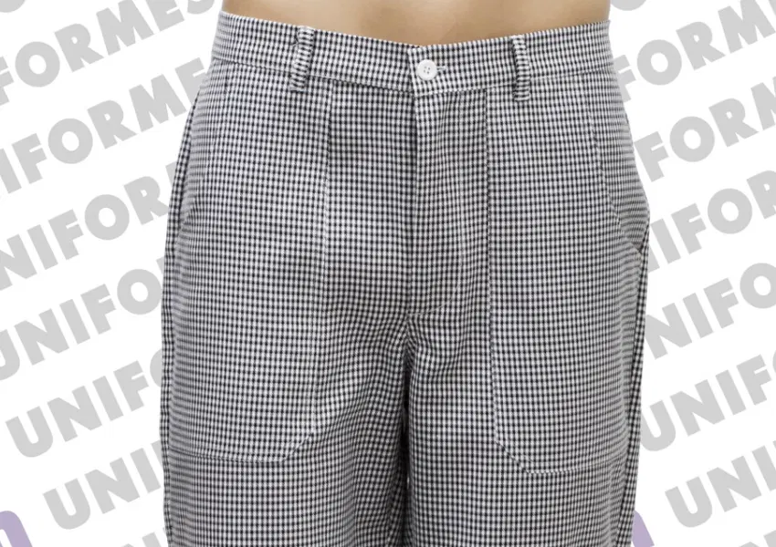 Calça 1/2 Elastico Xadrez - MH Uniformes