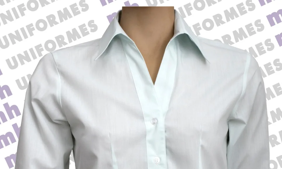 Camisa Feminina Manga 3/4 Verde - MH Uniformes