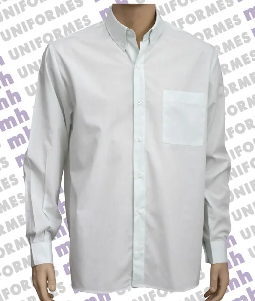 Camisa Masculina Manga Longa Verde Claro - MH Uniformes
