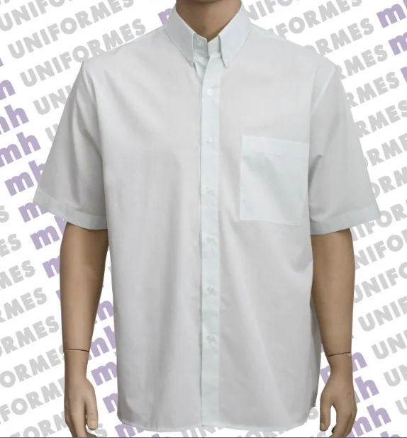 Camisa Social Masculina Manga Curta Verde Claro - MH Uniformes