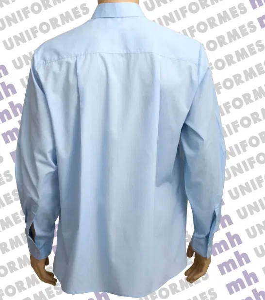 Camisa Social Masculina Manga Longa Azul Clara - MH Uniformes
