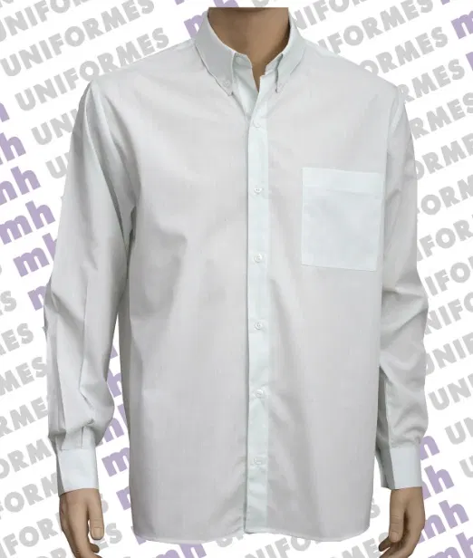 Camisa Social Masculina Manga Longa Verde Claro - MH Uniformes