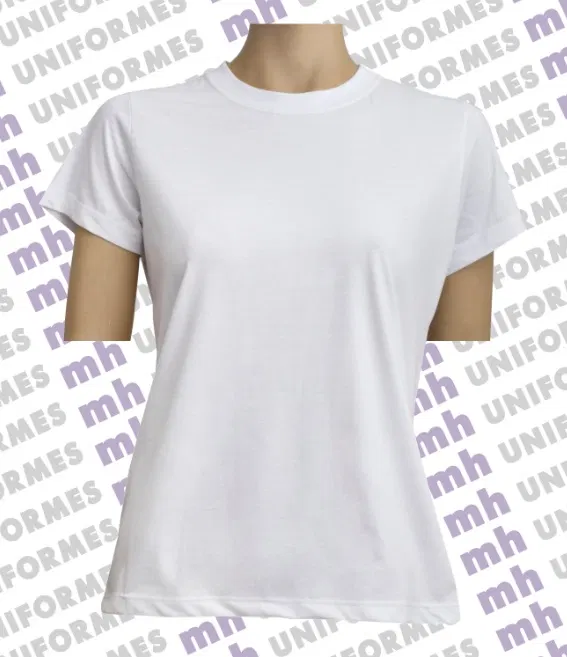 Referência visual para Camiseta Básica Manga Curta Branca - confirme o modelo com a MH Uniformes