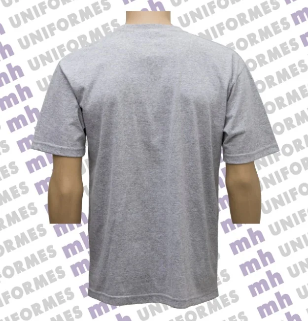 Referência visual para Camiseta Básica 1/2 Malha Cinza - confirme o modelo com a MH Uniformes