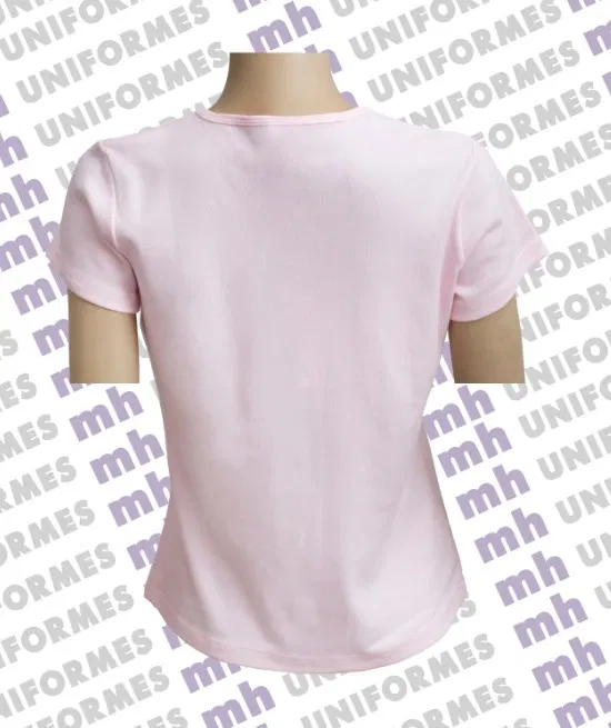 Referência visual para Camiseta Fitness de Manga Curta Rosa - confirme o modelo com a MH Uniformes