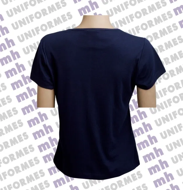 Camiseta Fitness Manga Curta Azul Marinho - MH Uniformes