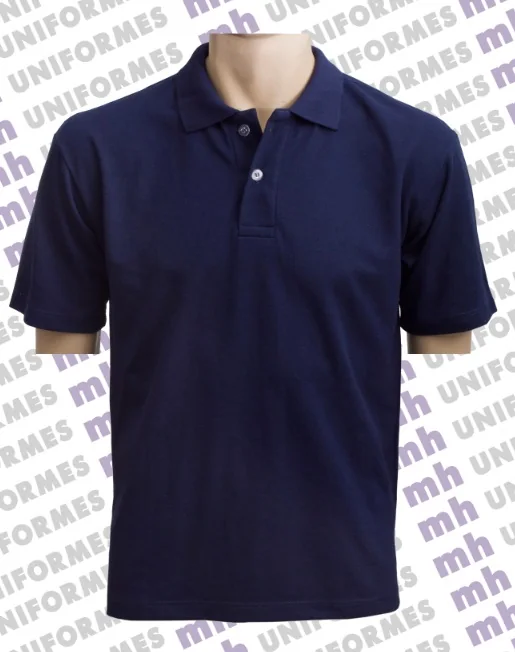 Referência visual para Camiseta Polo Em Piquet Marinho - confirme o modelo com a MH Uniformes