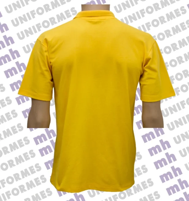 Camiseta Pólo Masculina Amarela Ouro - MH Uniformes