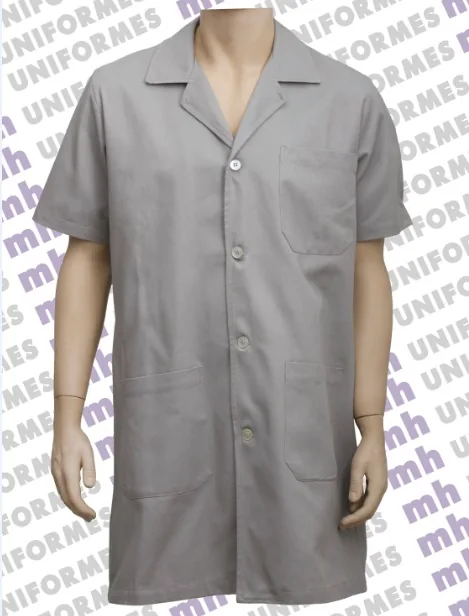 Guarda Pó Manga Curta Em Brim Cinza - MH Uniformes