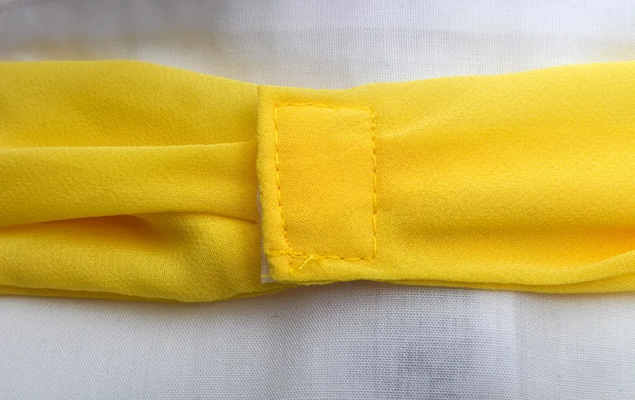 Lenço Bala Em Crepe Amarelo - MH Uniformes