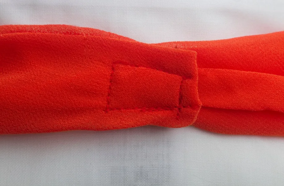 Lenço Bala Em Crepe Laranja - MH Uniformes