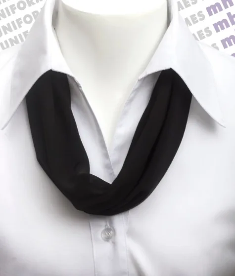 Lenço Bala Em Crepe Preto - MH Uniformes