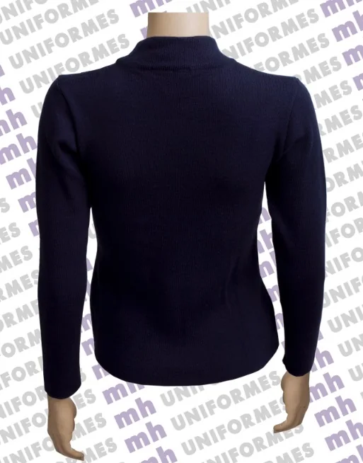 Pulôver Feminino Decote V Marinho - MH Uniformes